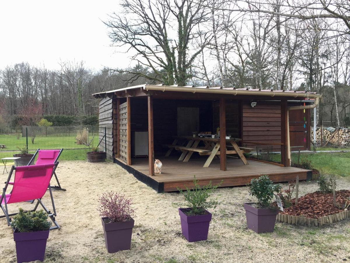 Roulottes Du Chalet Des Pins Rougeou ภายนอก รูปภาพ