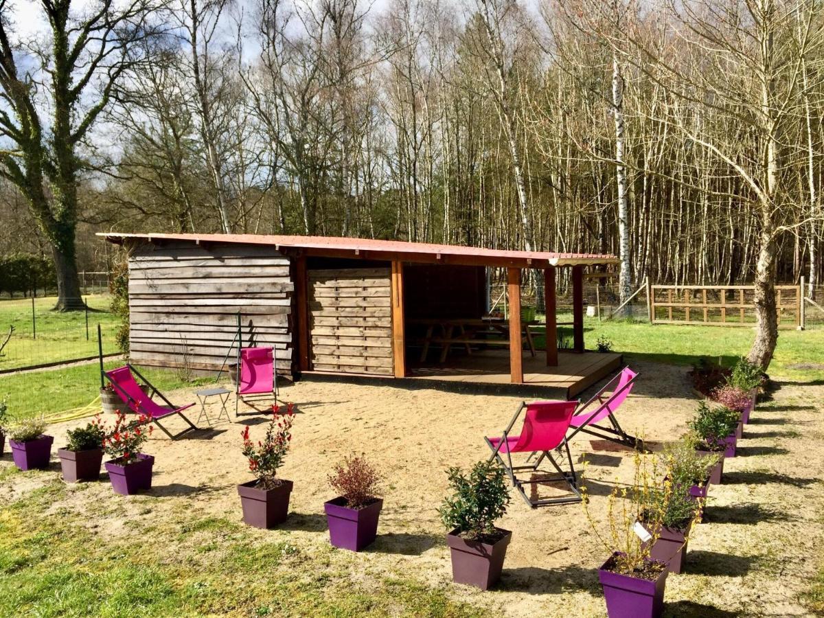 Roulottes Du Chalet Des Pins Rougeou ภายนอก รูปภาพ
