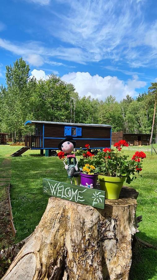 Roulottes Du Chalet Des Pins Rougeou ภายนอก รูปภาพ